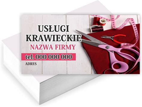 Wizyt Wki Firmowe Gotowy Projekt Szt Us Ugi Krawieckie Ceny I