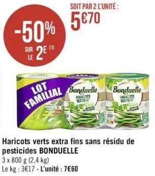 Offre Haricots Verts Extra Fins Sans Résidu De Pesticides Bonduelle