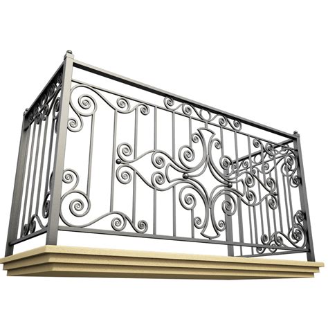 Wrought Iron Balcony 4 3d Model 24 Max Free3d