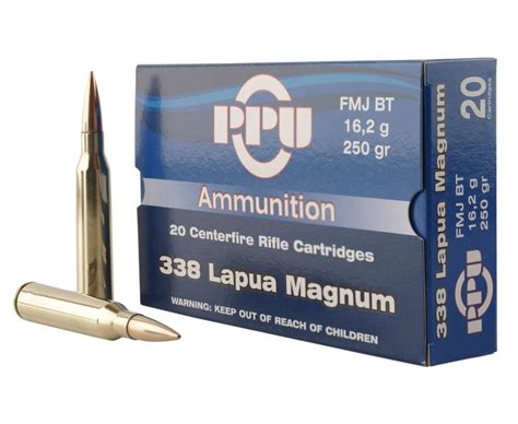 Ppu Pp338f Standard Rifle 250 Grain 338 Lapua Magnum 10 Rounds Full