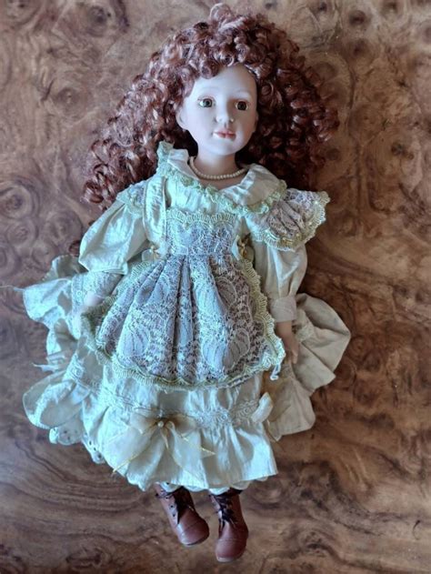 Vintage Unique Collectible Red Haired Porcelin Doll Victorian Etsy