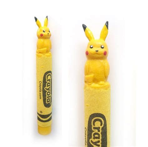 Pikachu Pokemon Crayon Carving Etsy Pokemon Pikachu Crayola Crayons