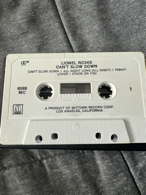 Lionel Richie Can T Slow Down Cassette Motown Ebay