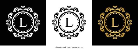 White Black Letter L Template Logo Stock Vector (Royalty Free ...