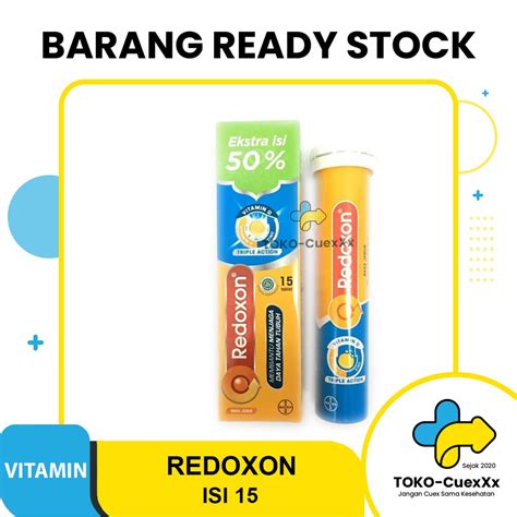 Jual Redoxon Triple Action Rasa Jeruk 1 Tube Isi 105 Tablet 15 Tab