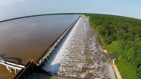 Lake Houston Dam Overflow Aerial Footage Youtube