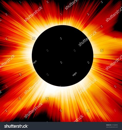 Red Solar Eclipse In Outer Space Stock Photo 10184095 : Shutterstock