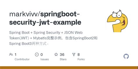 Github Markvivvspringboot Security Jwt Example Spring Boot Spring