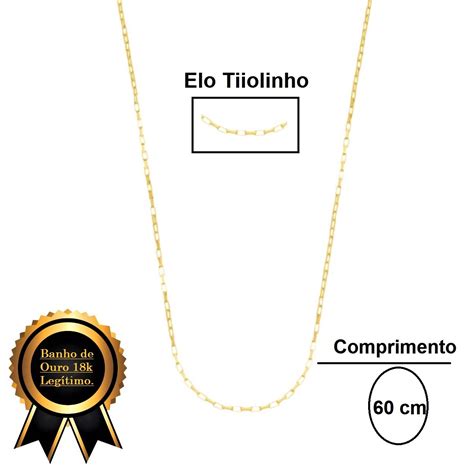 Corrente Masculina Cartier Tijolinho Mm Cm Banhada Top Elo