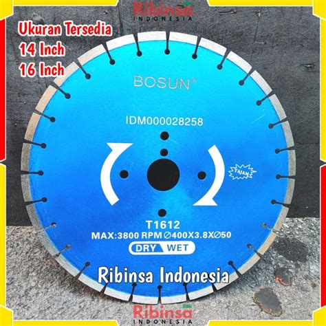 BOSUN Diamond Cutting Concrete Mata Pisau Potong Batu Beton 14 16 Inch