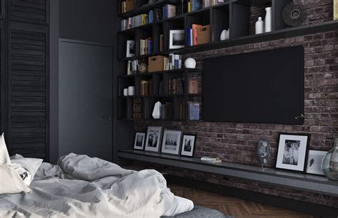 Stunning Black Brick Wall Interior Ideas For Black Lover