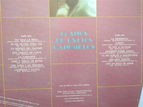 Vinilo Juan Gabriel Lp A Os De Xitos Rancheros De Poca Cuotas