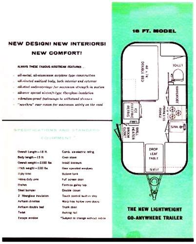 The Vintage 18 Foot Travel Trailer Floor Plans