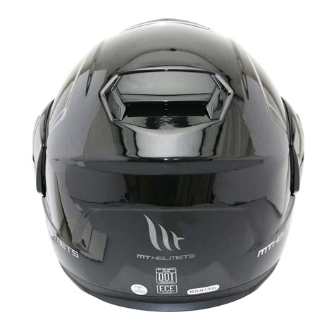 Casco Modular Abatible MT Atom Doble Pantalla Negro Brillante