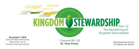 The Reclaiming Of Kingdom Stewardship Sermon Study Guide