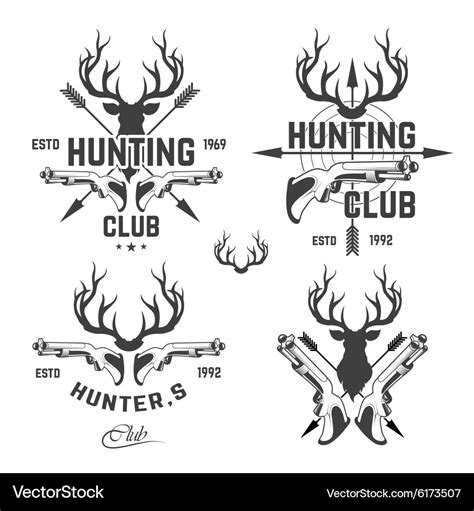 Deer Bow Hunting Logos