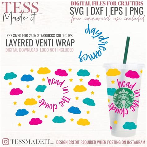 Cloud Starbucks SVG Summer Starbucks Cup SVG Tess Made It