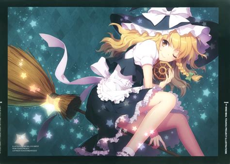 An2a Blonde Hair Braids Dress Hat Kirisame Marisa Long Hair Ribbons