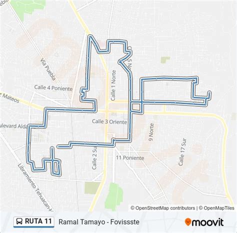 Ruta 11 Horarios Paradas Y Mapas Ramal Tamayo Fovissste Actualizado