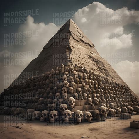 Pyramid of skulls - Impossible Images - Unique stock images for commercial use.