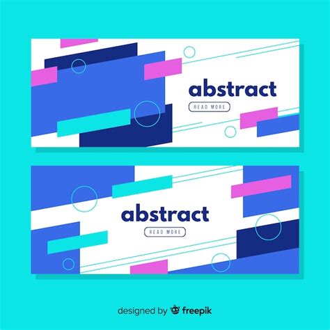 Free Vector | Abstract geometric banners