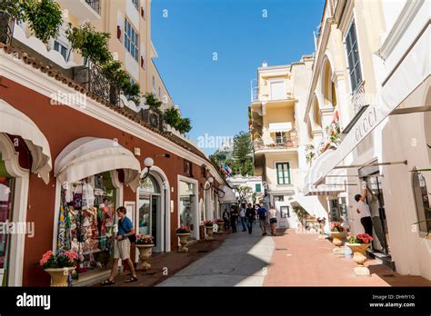 Shopping street in Capri city, Capri, Campania, Italy Stock Photo - Alamy