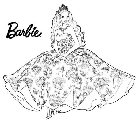 Gambar Mewarnai Barbie Untuk Anak Paud Tk Dan Sd