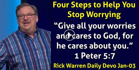 Rick Warren January 03 2023 Daily Devotional Four Steps To Help You