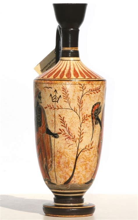 Griechische Keramik Vase Topfgef Lekythos G Ttin Athena Gott Etsy