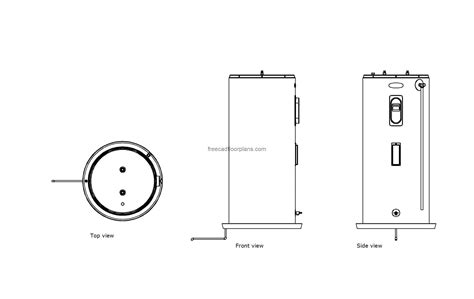 Electric Water Heater AutoCAD Block Free Cad Floor Plans