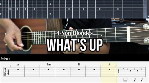 Whats Up 4 Non Blondes Easy Guitar Lessons Tab For Beginners Guitar Tutorial Youtube