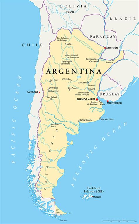 Mapa De Argentina Descargar Mapa Político【gratis】