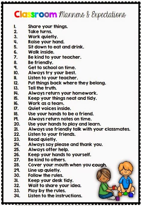 Clever Classroom Classroom Manners And Expectations