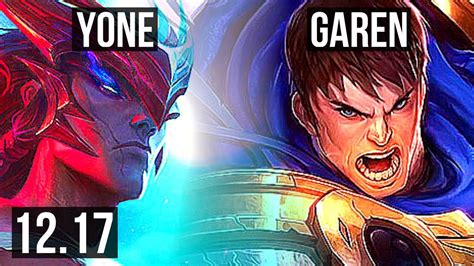 Yone Vs Garen Top 66 Winrate 7 1 1 Godlike Kr Master 12 17