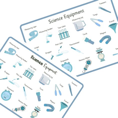 Ks1 Science Equipment Vocabulary Mat Standard Font