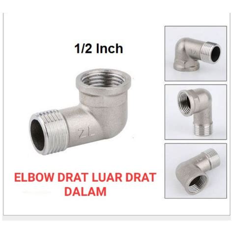 Jual Keni Sambungan Pipa Elbow Sambungan Drat Luar Stainless