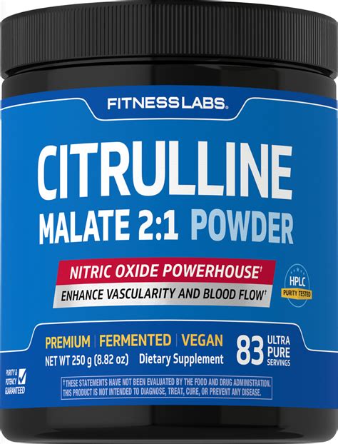 Citrulline Malate 2:1 Powder, 8.82 oz (250 g) Bottle | Nutrition ...
