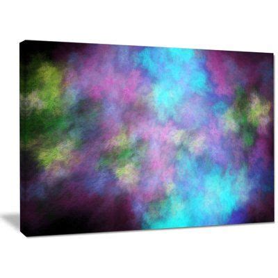 DesignArt 'Perfect Blue Purple Starry Sky' Graphic Art on Wrapped ...