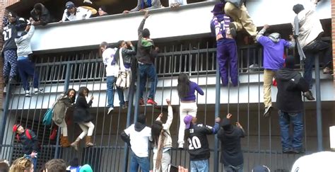 Ravens Fans Climbed Stadium Walls To Get Into Super Bowl Celebration ...