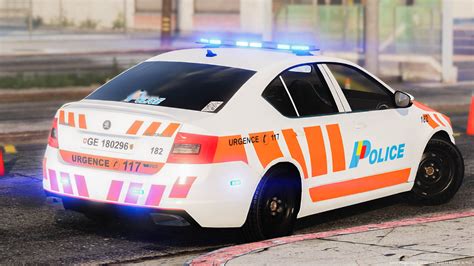 Škoda Sedan Swiss Police Cantonale de Genève - GTA5-Mods.com