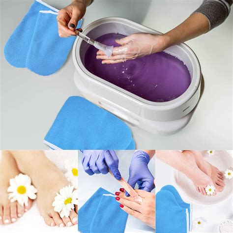 Paraffin Wax Mitts Gloves Booties Set For Moisturizing Hand And Foot