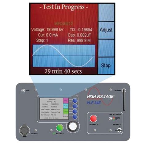 High Voltage VLF 34E VLF Hipot Tester 34kV Output