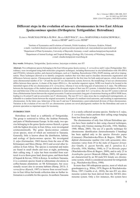 Pdf Different Steps In The Evolution Of Neo Sex Chromosomem In Two