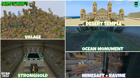 Seed Mcpe Village Stronghold Minesaft Ravine Temple And