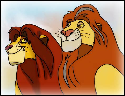 Simba and Mufasa by sbrigs on DeviantArt