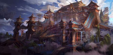 Caption Yu Yang Fantasy Landscape Fantasy City Fantasy Artwork