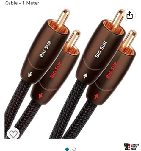 Audioquest Big Sur Analog Audio Interconnect Rca To Rca Cable M For