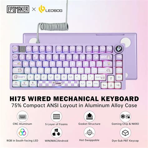 Epomaker X Leobog Hi Aluminum Alloy Wired Mechanical Keyboard