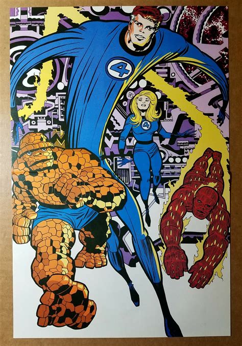 Fantastic Four Marvel Comics Poster By Jack Kirby