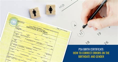 Psa Birth Certificate Correction Guide For Gender And Birthdate